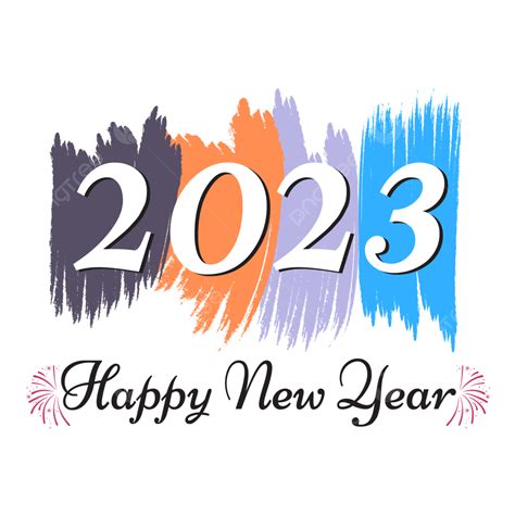 Colorful Happy New Year 2023 Typography Design Vector Happy New Year