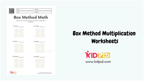 Box Method Worksheet