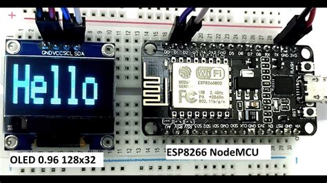 Oled With Esp8266 Nodemcu 096 Inch With 128x32 Oled Display