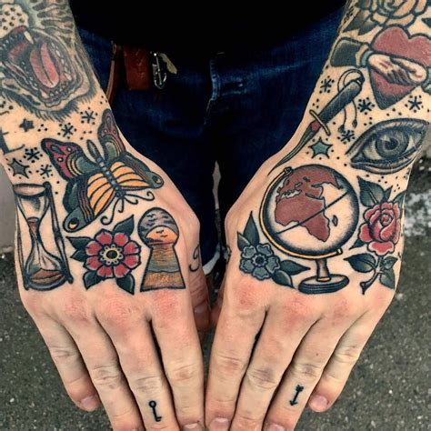 Traditional Hand Tattoo Of A Hand