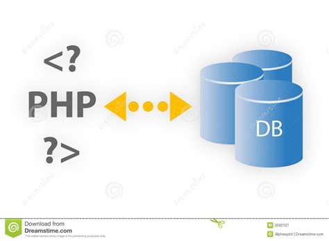 Php Y Base De Datos Ilustraci N Del Vector Ilustraci N De Gigabyte