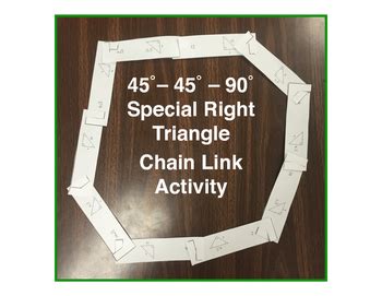 One of these triangles is the 45 45 90 triangle. Special Right Triangle 45-45-90 Chain Link Activity by ...