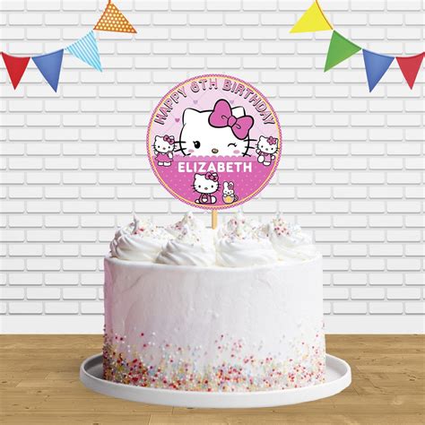 Hello Kitty Cake Topper Centerpiece Birthday Party Decorations Cakecery