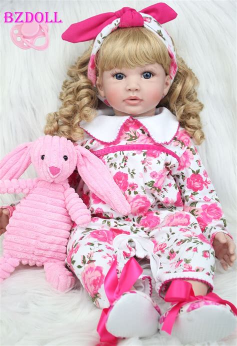 Lifelike 60 Cm Silicone Reborn Doll 24 Inch Vinyl Princess Toddler