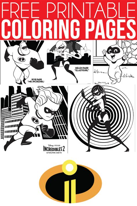 Free Printable The Incredibles Coloring Pages And Activity Sheets