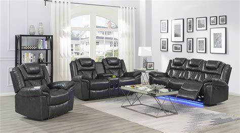 Alexa Grey 3pc Power Living Room
