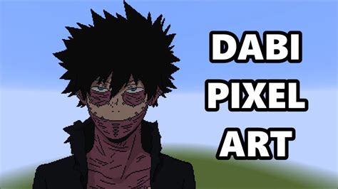 Minecraft Anime Builds Dabi Pixel Art Timelapse My Hero Academia