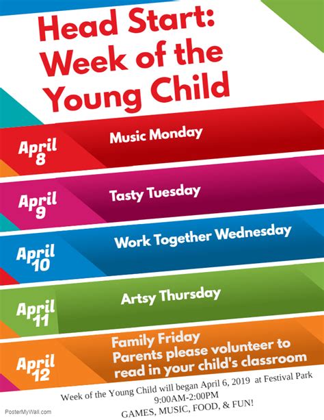 Week Of The Young Child Schedule Getcap Head Start
