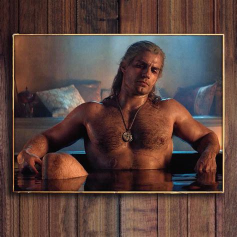 Geralt Of Rivia Henry Cavill Witcher Bathtub Scene Wall Art Poster