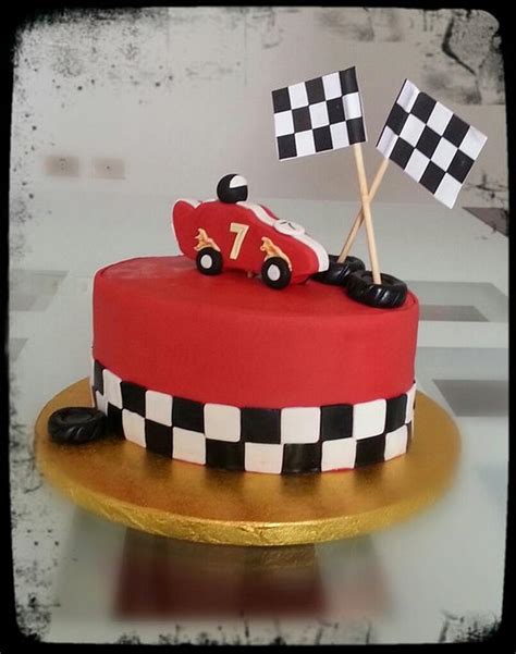Racing Car Birthday Cake Decorated Cake By Deema Cakesdecor