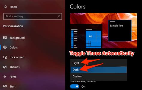How To Automatically Toggle Dark And Light Modes On Windows 10