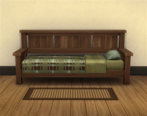 Modthesims The Missionary Day Bed Frame Sims 4 Cc Furniture Sims 4