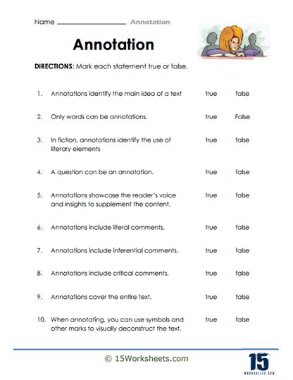 Annotation Worksheets 15