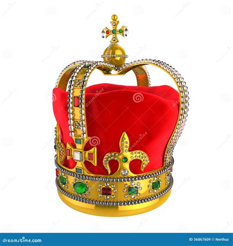 Gold Royal Crown With Jewels Stock Illustration Illustration Of