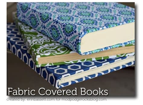 Fabric Covered Books For Home Decor Mod Podge Rocks