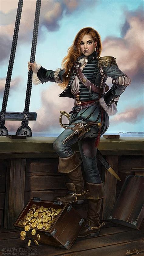 Pin On Illustrations Pirate Woman Pirate Art Digital Portrait