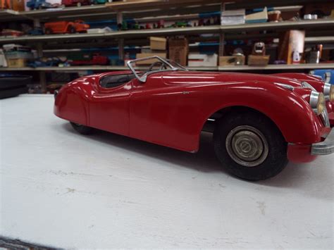 Vintage Doepke Models Jaguar Xk 120 Roadster Toy Metal Car Antique