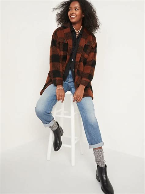 We're more than a little bit in love with taylor swift's plaid stella mccartney coat from the evermore album cover. Oversized Soft-Brushed Plaid Long Shirt Jacket for Women ...