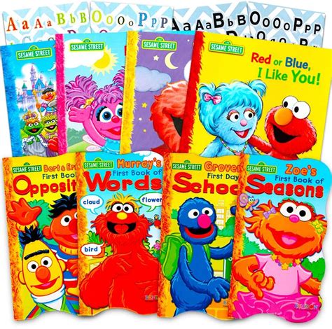 Sesame Street Ultimate Board Books Set For Kids Toddlers Pack Of 8