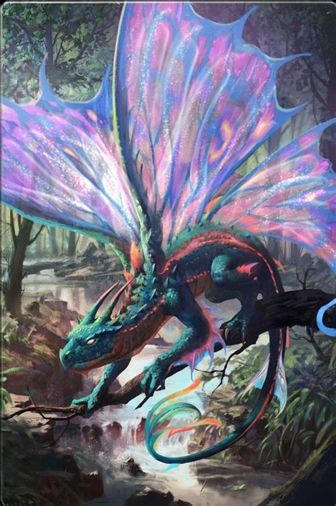 Fairy Dragon Fantasy Creatures Art Mythical Creatures Fantasy Fairy