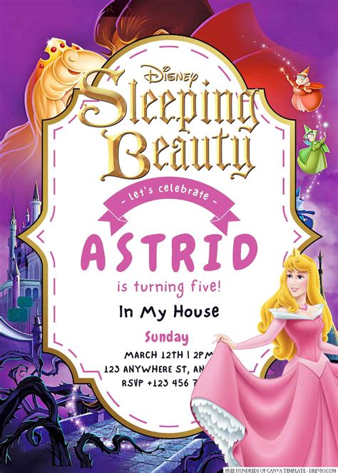 Sleeping Beauty Birthday Invitation Download Hundreds Free Printable