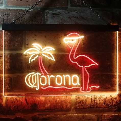 Corona Extra Pink Flamingo Home Bar Neon Light Led Sign Home Bar T