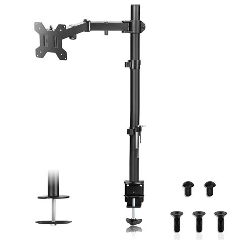 Suptek Single Monitor Arm Tall Monitor Stand 80cm Pole Max Load 10kg