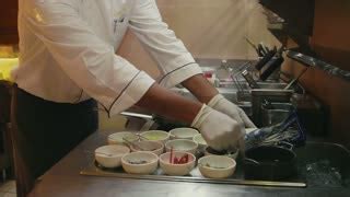 Asian Restaurant Chinese Chef Cooking Food Man As Professional Cook Working Stir Frying
