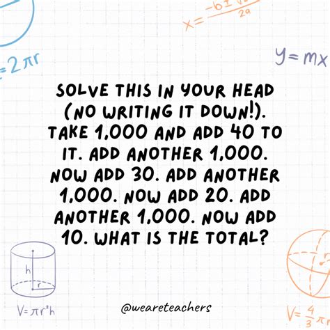 35 Clever Math Brain Teasers For Kids