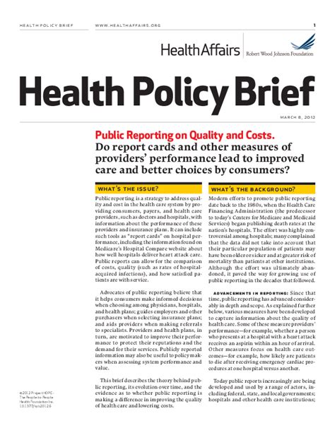 Health Policy Brief Template
