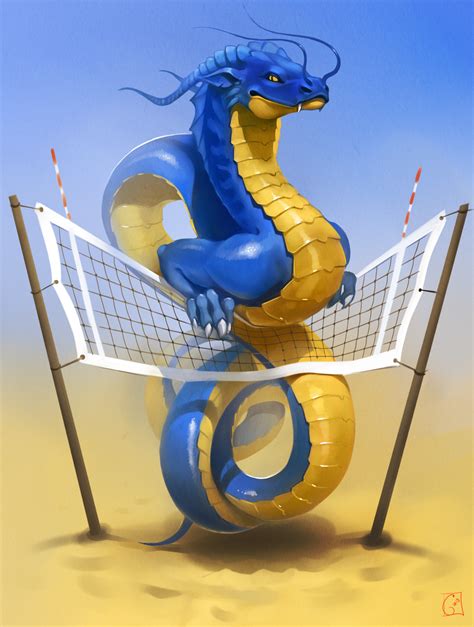 Blueandyellow Dragon By Gaudibuendia Drachen