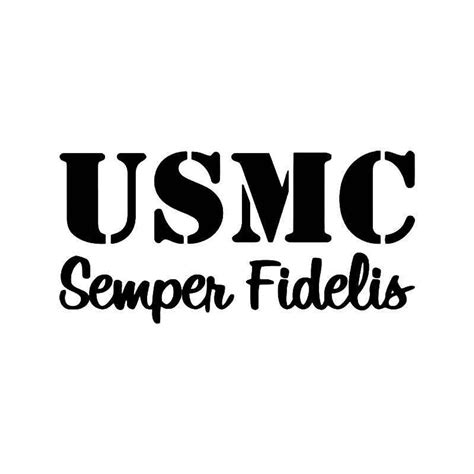 Usmc Semper Fidelis Vinyl Sticker