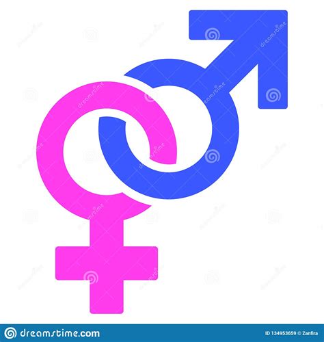 Straight Sex Symbol Flat Icon Stock Vector Illustration Of Gender
