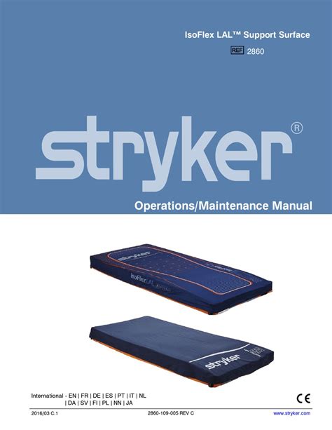 Stryker Isoflex Lal 2860 Operation And Maintenance Manual Pdf Download