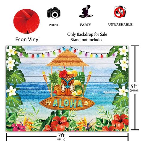 Buy Funnytree 7x5ft Summer Aloha Luau Party Backdrop Tropical Hawaiian