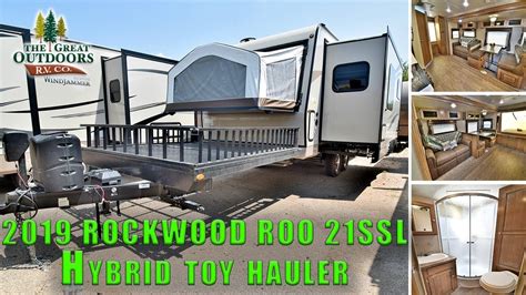 New 2019 Hybrid Rockwood Roo 21ssl Toy Hauler Rv Travel Trailer Front