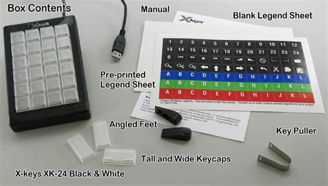 X Keys Xk 24 Black And White Keypad X Keys Uk Keyboard Specialists Ltd