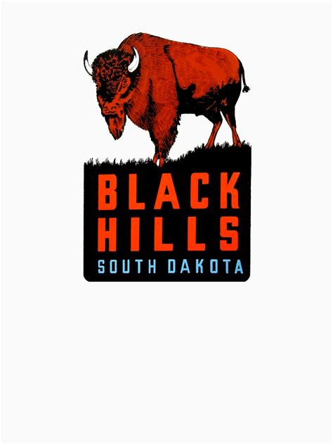 Black Hills South Dakota Vintage Travel Decal T Shirt By Hilda74