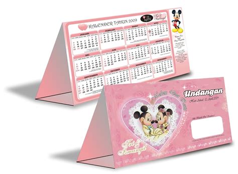 Desain Undangan Pernikahan Kalender Khatoon Dehwar