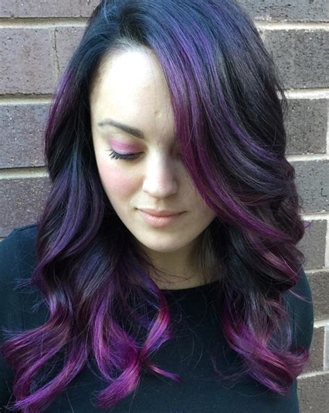 Purple Ombre Hair Ideas Plum Lilac Lavender And Violet