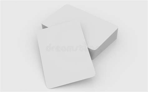 Playing Cards Mockup Deck Of Playing Cards Isolated In White Table 3d