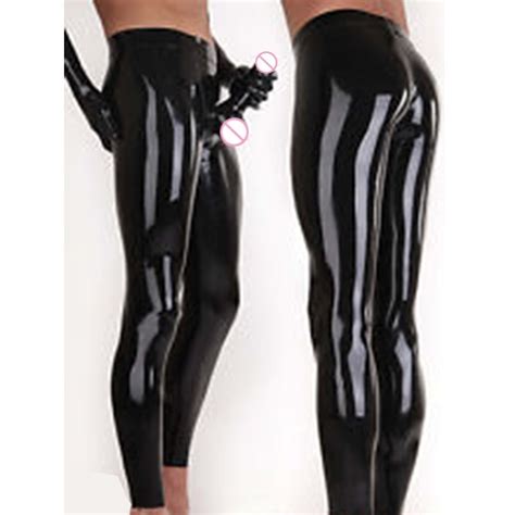 Buy New Hot Sexy Tight Man Latex Pants With Condom