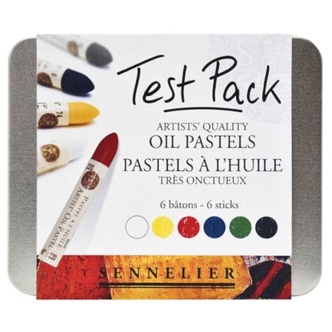 Sennelier Oil Pastel Set Of 6 Test Pack In A Metal Tin Norwich Art