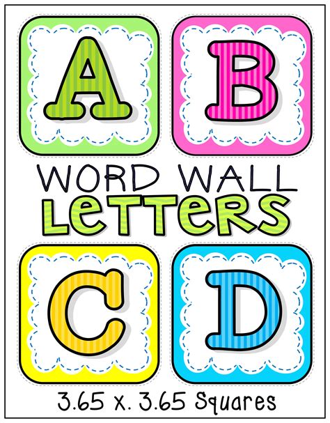 Printable Alphabet Letters With Pictures For Word Wall Printable Word
