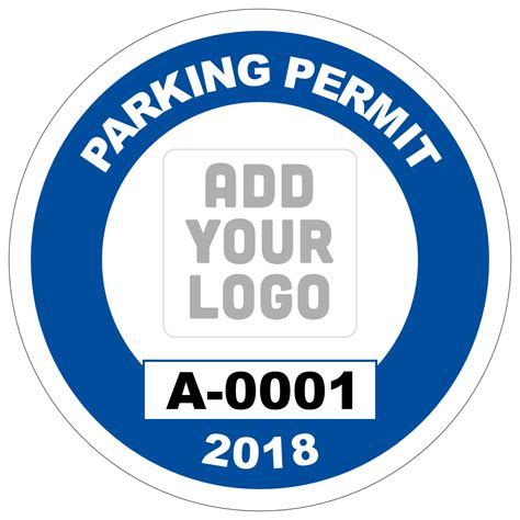 Parking Permit Sticker Template