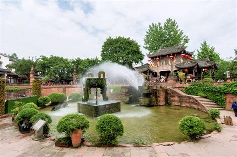 Huanglongxi A Tourist Landmark In Chengdu Stock Image Image Of