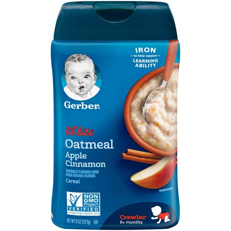 Gerber Stage 3 Apple Cinnamon Baby Cereal 8 Oz Canister