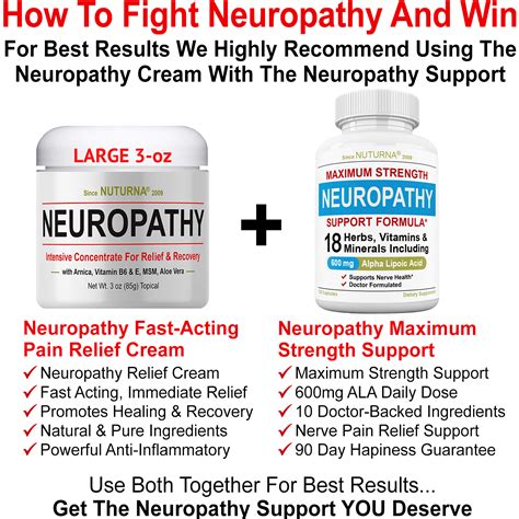 Fast Acting Neuropathy Nerve Relief Cream Max Strength Large 3 Oz