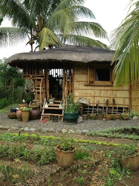 Nipa Hut Philippines We Call It Bahay Kubo Hut House Bamboo House Design Tropical