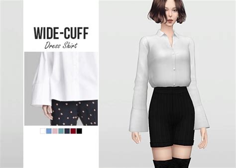 Wide Cuff Dress Shirt At Waekey Sims 4 Updates